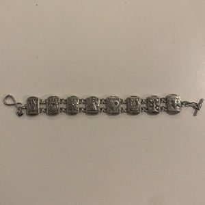 Brighton toggle charm bracelet with symbols